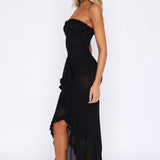 Still Got It Mesh Maxi Dress Black