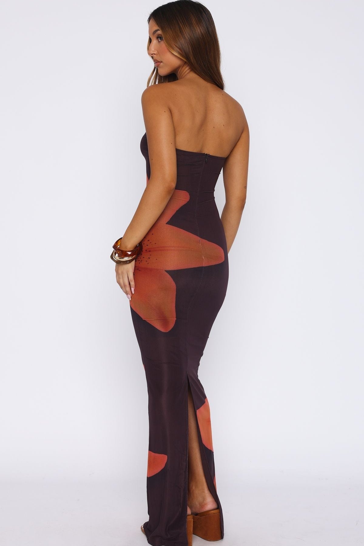 On A Trip Maxi Dress Tangerine Twist