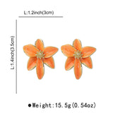 Vintage Enamel Flower Earrings