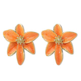 Vintage Enamel Flower Earrings