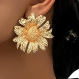Vintage Sunflower Drop Earrings