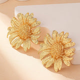 Vintage Sunflower Drop Earrings