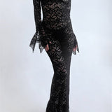 Virginia Sheer Lace Mermaid Maxi Dress