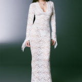 Virginia Sheer Lace Mermaid Maxi Dress