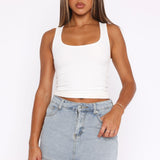 Don't Leave Me Denim Skort Light Blue Wash