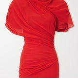 Kiri - Asymmetrical Pleated Mini Dress