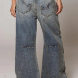 Washed Blue Vintage Denim Jeans