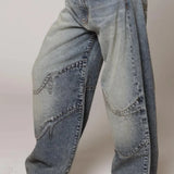 Washed Blue Vintage Denim Jeans