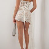 Elise - Strapeless Lace Corset Mini Dress