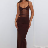 Call Me Up Maxi Dress Chocolate