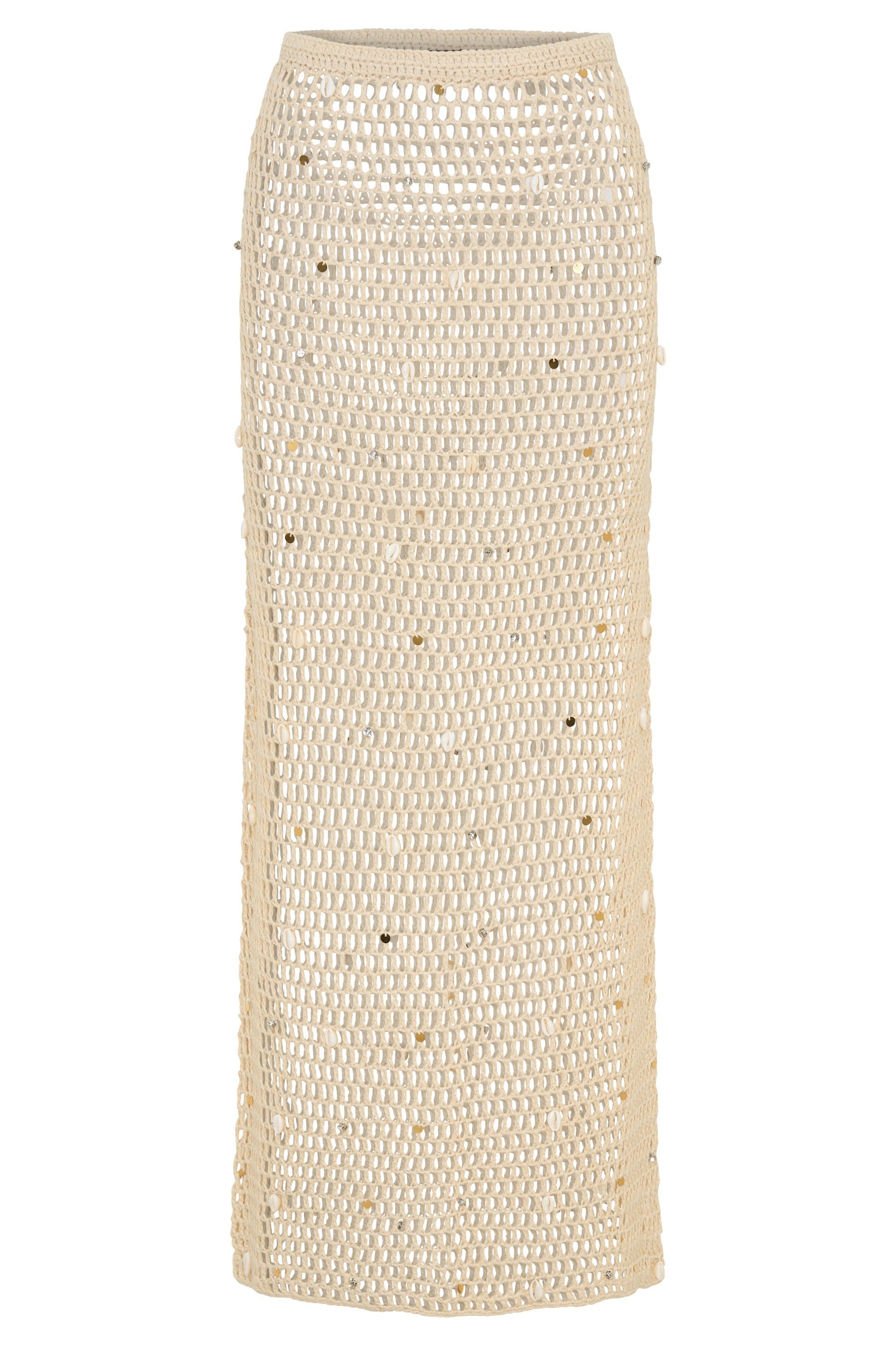 Dance With You Crochet Maxi Skirt Sand