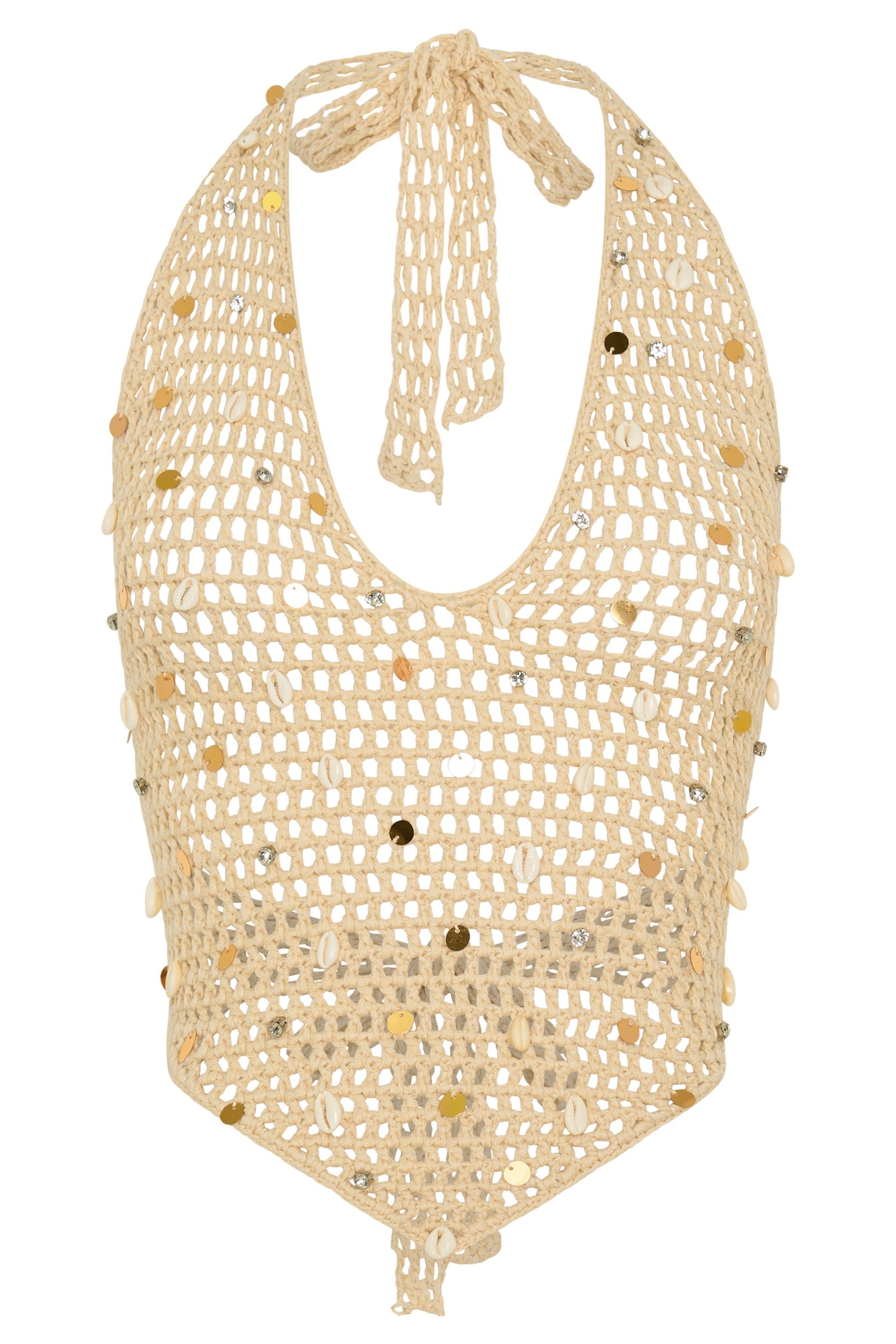 Dance With You Crochet Top Sand