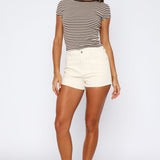 Emerson Denim Shorts Cream