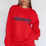 Give It A Try Oversized Sweater Red