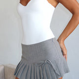 Just Doing Me Mini Skort Pepper