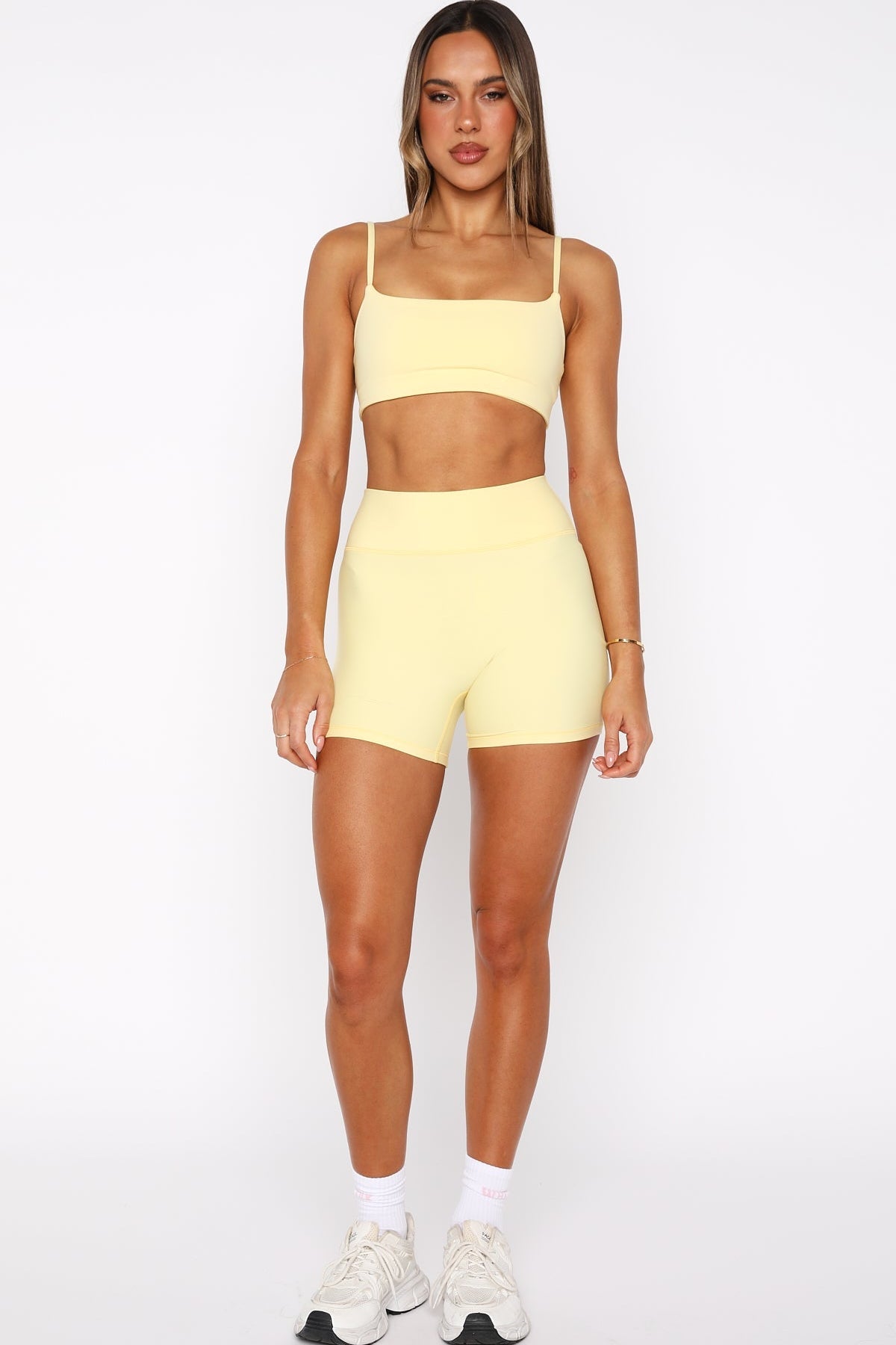 Keep Up High Waisted Shorts 4" Honey
