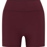Keep Up High Waisted Shorts 4" Merlot