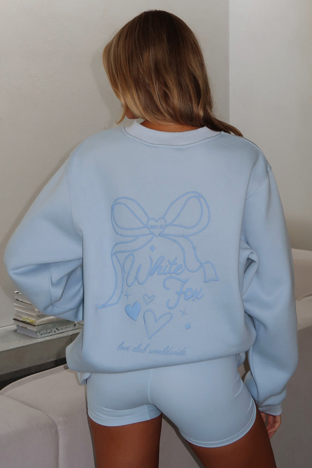 Love You Forever Oversized Sweater Baby Blue