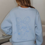 Love You Forever Oversized Sweater Baby Blue