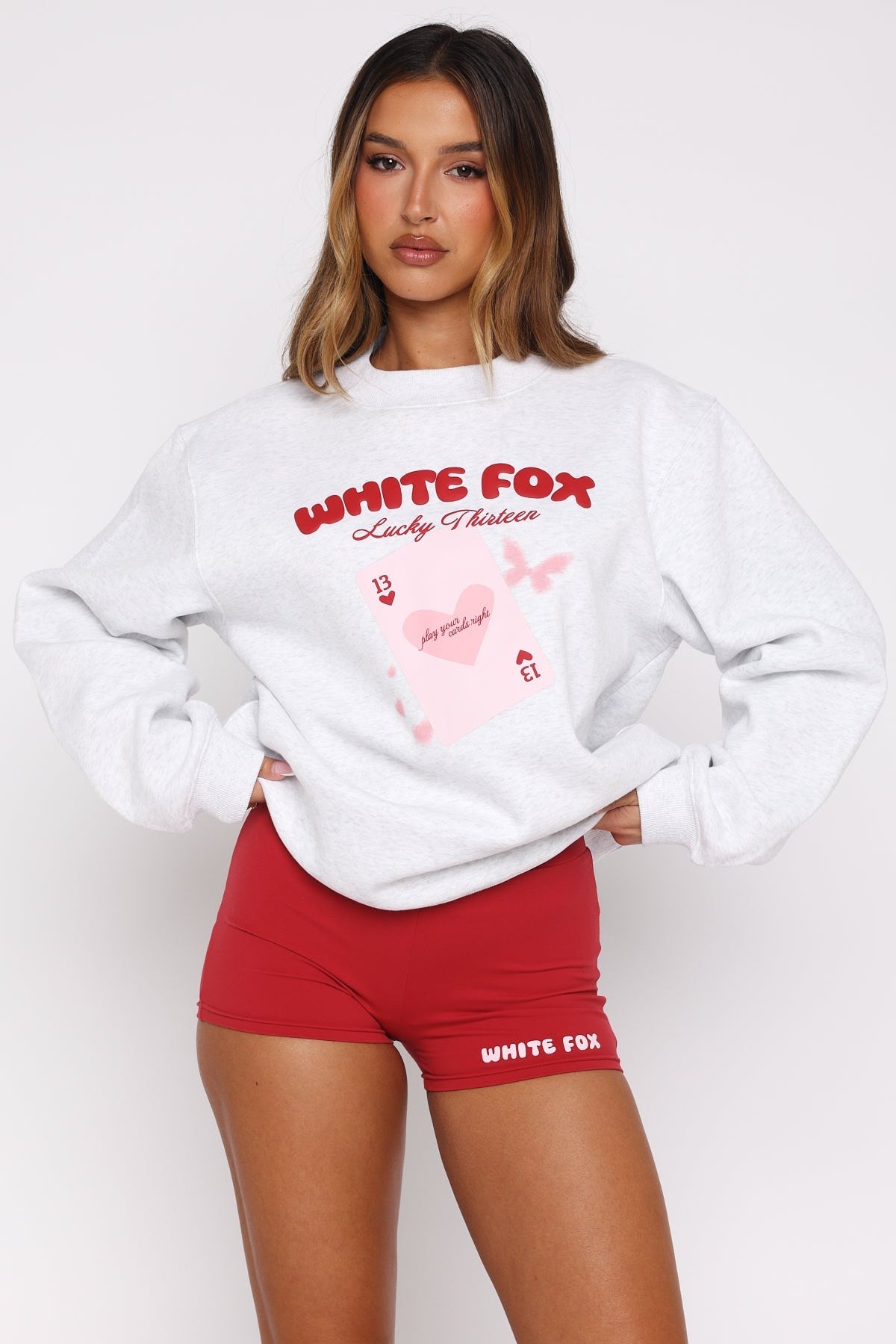 Lucky Thirteen Charise Booty Shorts Red