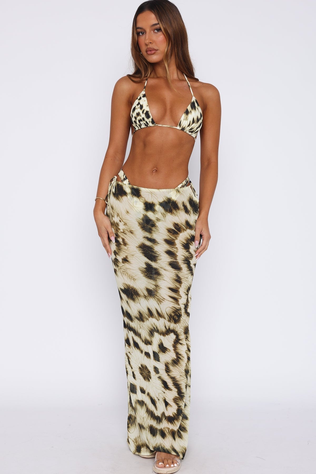 Luminous Maxi Skirt Gilded Touch