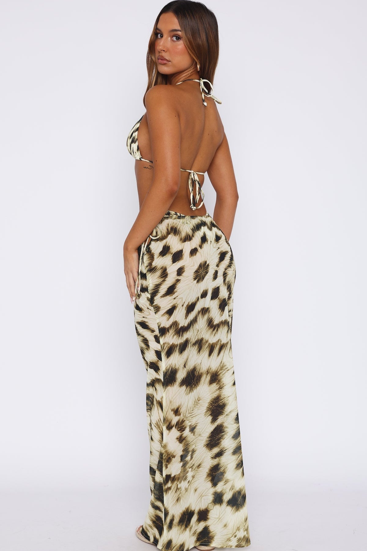Luminous Maxi Skirt Gilded Touch