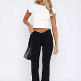The Hard Way Flare Pants Black