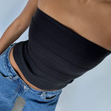 Thought I Was Dreaming Bandage Top Black
