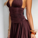Use Somebody Mini Dress Chocolate