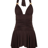 Use Somebody Mini Dress Chocolate