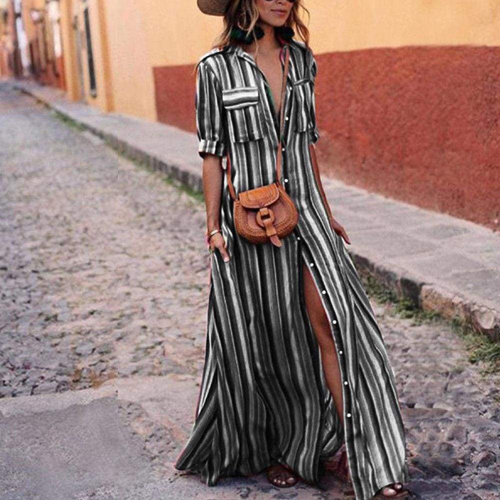 Women's Boho Beach Summer Holiday Maxi Dress