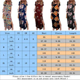 Women's Boho Pocket Long Maxi Dress Floral Cocktail Party Summer Beach Casual V Neck Split Loose Dress Sundress
