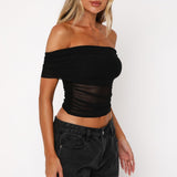 Show Out Mesh Top Black