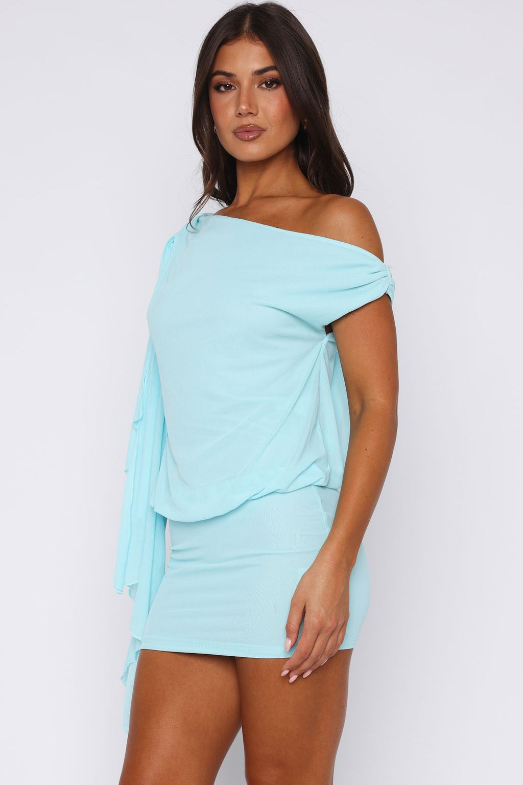 Sicilian Dreams Mini Dress Blue
