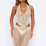 Dance With You Crochet Top Sand
