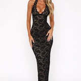 Destiny Lace Maxi Dress Black