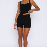 Radiate High Waisted Shorts Black