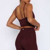 Keep Up High Waisted Shorts 4" Merlot